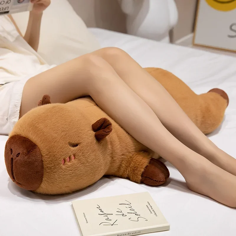 Cuddly Capybara Plush Toy Stuffed Capybara Plush Doll Long Sleep Pillow Sofa Cushion Christmas Birthday Gift For Boys Girl