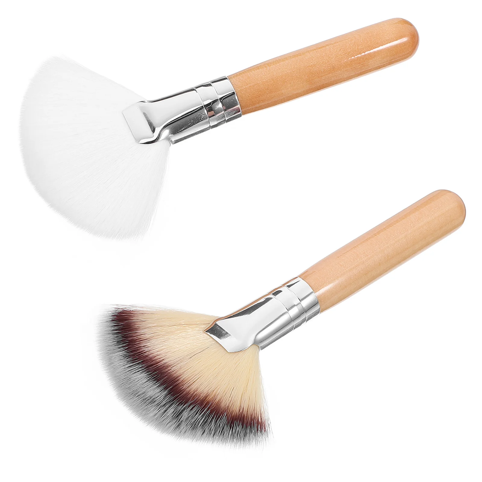 

2pcs Powder Long Handle Makeup Brush For Foundation Blush Face Brush Women Facial Tools Beauty Kit