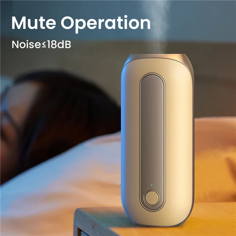 Portable Aroma Diffuser Essential Oil Humidifier 3 Modes Loop Diffusing Wall-mounted Type-C Rechargeable Mute Operation for Home