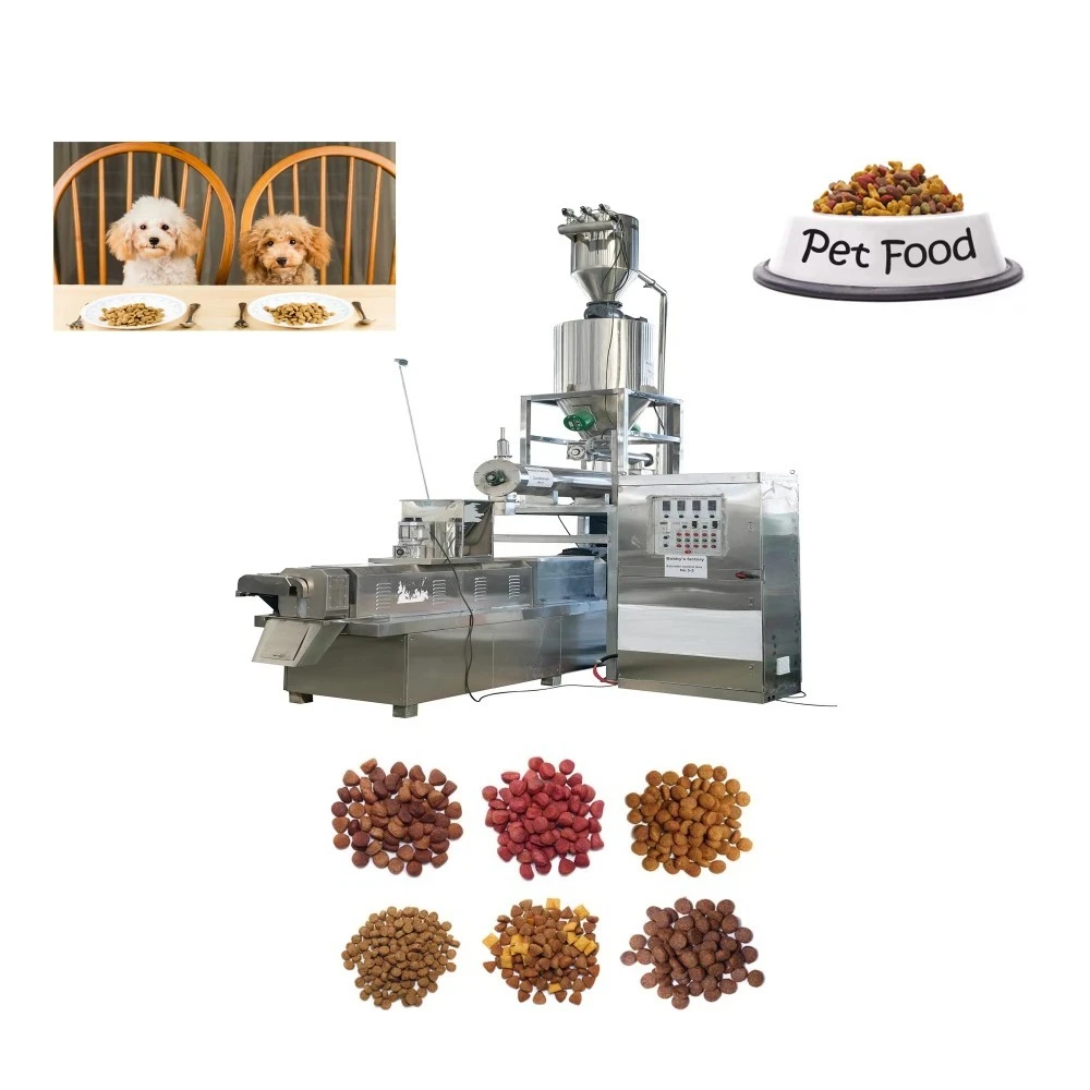 Automatic Dry Cat Dog Food Production Line Kibble Machine Extrusion Pet Food Processing Machine