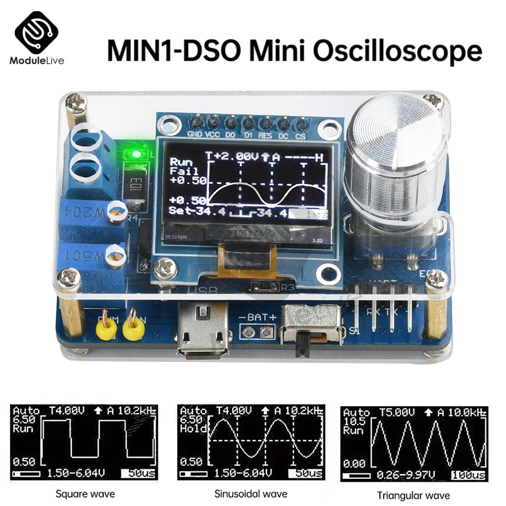 DC 5V DIY Mini Digital Oscilloscope Electronic Kit STC 0.96 Inch DIY Soldering Project Practice Solder Assembly