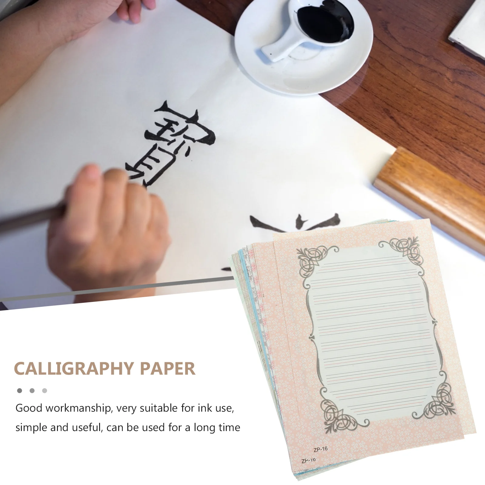 Vintage Stationary Letter Paper Calligraphy English Practice Handwriting Note Cards with Envelopes