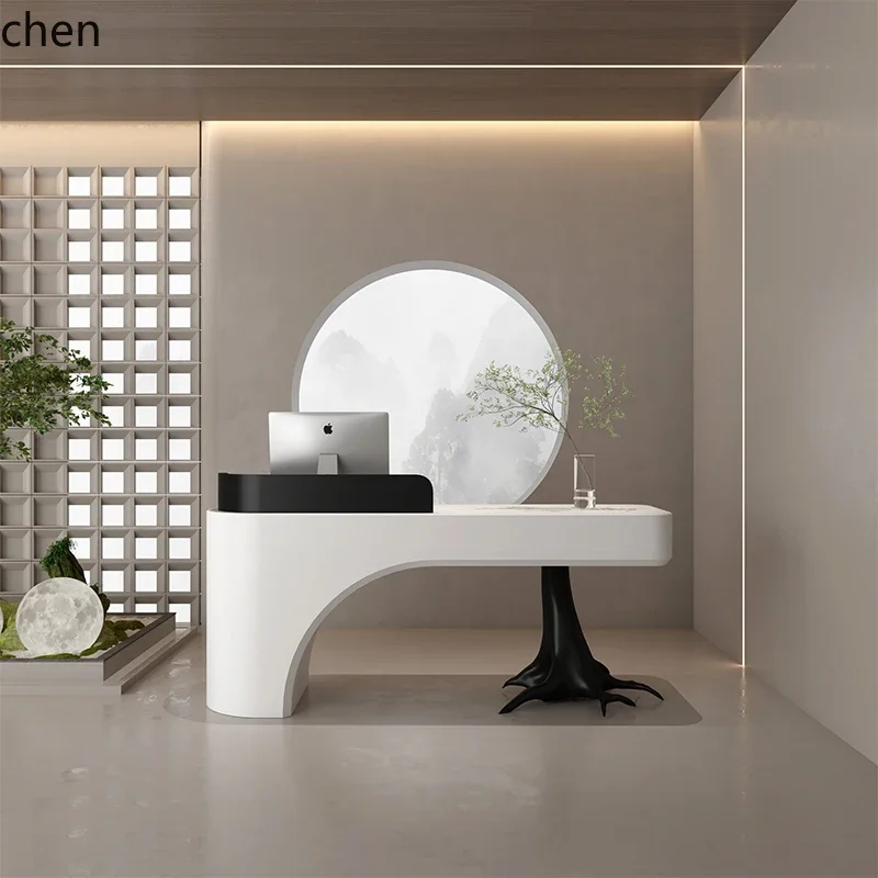 YFY  Clothing Store Shaped Beauty Salon Studio Reception Desk Creative Store checkout page
