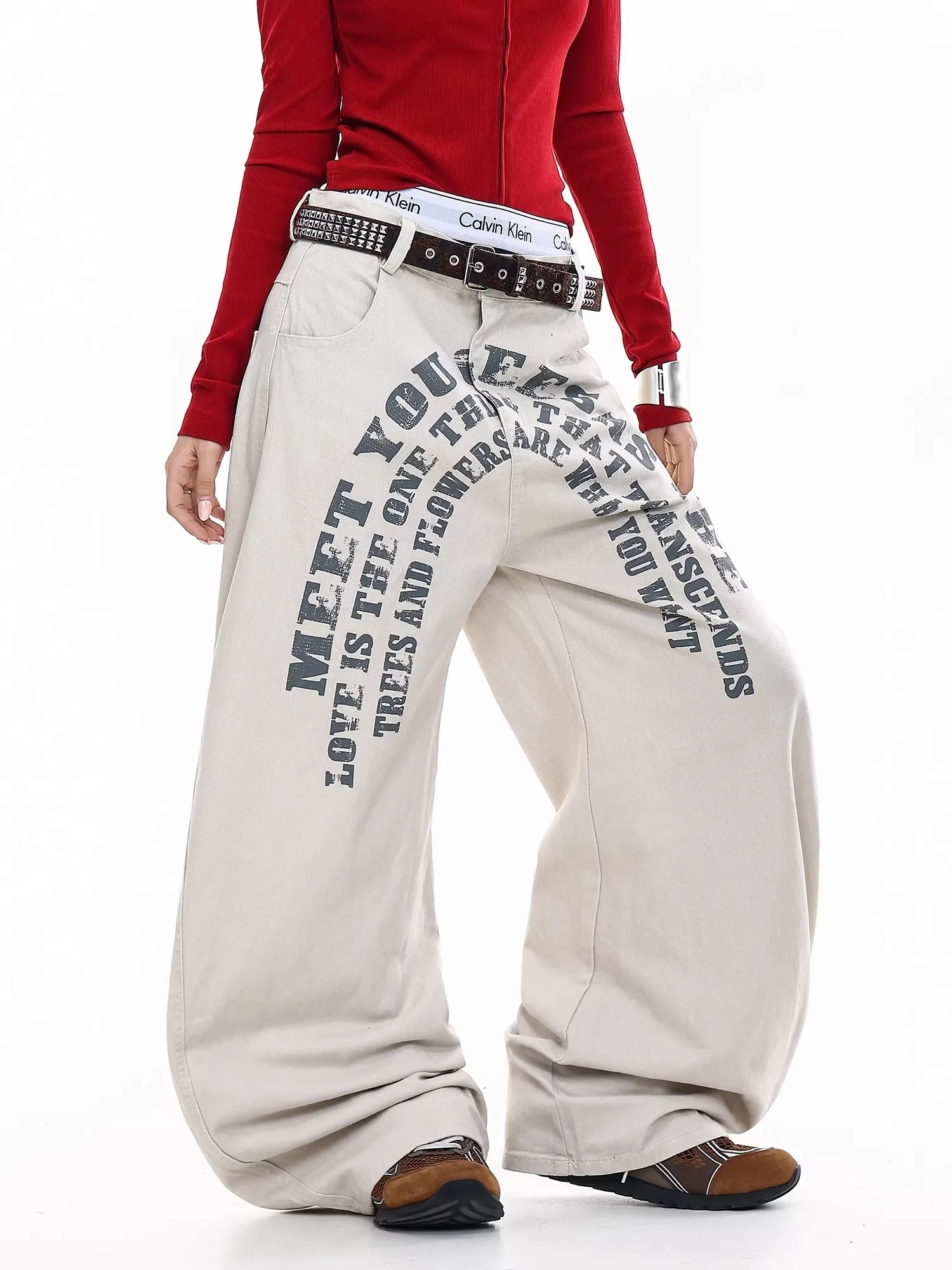 khaki Jeans Women Y2K Baggy Woman Vintage High Waisted Jeans Straight Streetwear Casual Loose Big Size Wide Leg Denim Pants