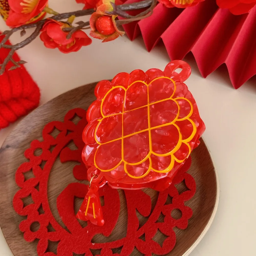

Sweet Cartoon New Year Hair Claw Money Bag Grab Clip Acetate Claw Clip Plate Hair Lantern Large Shark Clip Hair Accessories