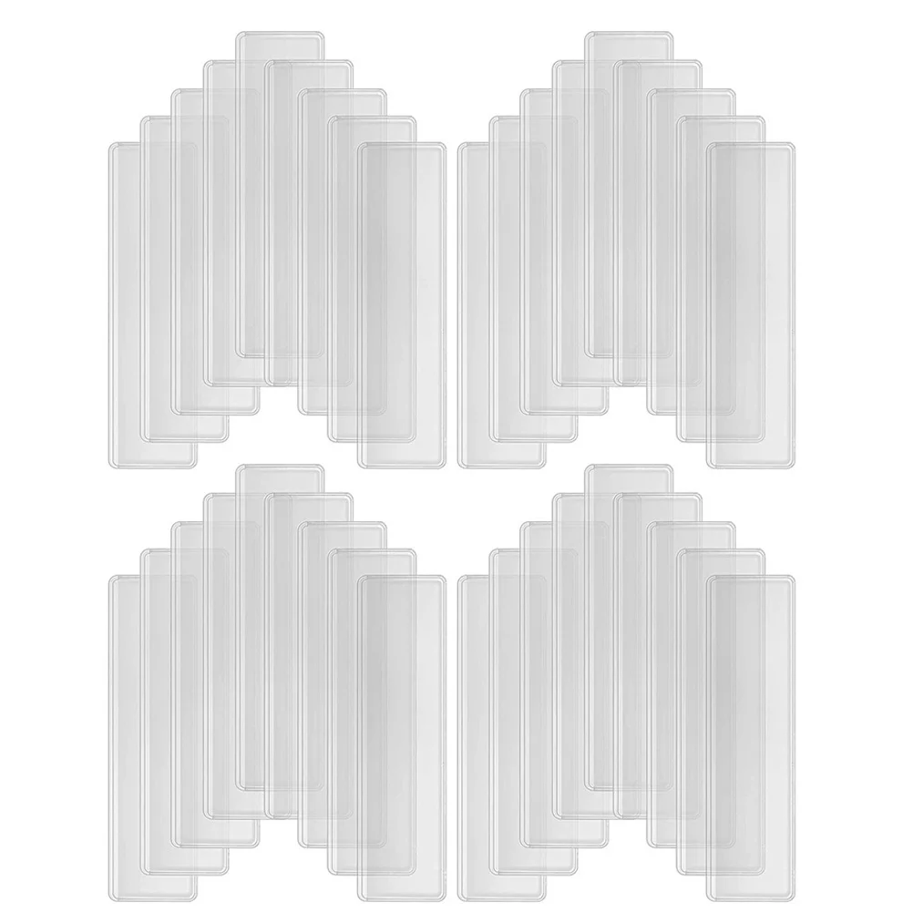 4 Sheets Labels Waterproof Self-adhesive Transparent Shelf Storage Classification Pvc Sticker Office Shelves Card Pockets Set