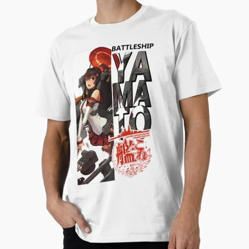 

Anime Gift t shirt Yamato KanColle Kantai Collection Battleship Graphic Tee 100% cotton print Y2K clothes Large size Tops