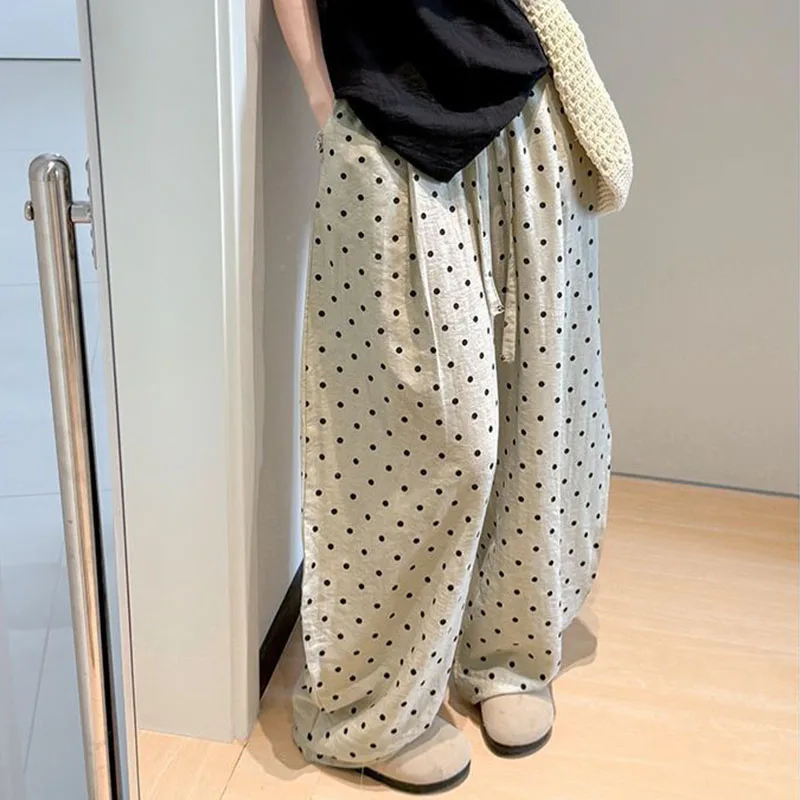 Unisex 3D-Polka-Dot-Druck, schnelltrocknende, gerade geschnittene Hose, lässige, lockere Hose für Damen und Herren, Streetwear, elastischer Bund, Sport-Langhose. – Detail 3