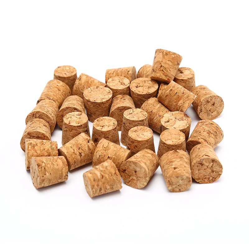 10Pcs Tapered Natural Cork Bottle Stoppers Wine Corks Crafts 18*15*20mm.