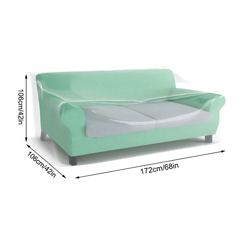 Couch Cover Heavy Duty Clear PVC Sofa Cover Waterproof Cat Scratch Protector Plastic Couch Cover Couch Furniture Slipcover