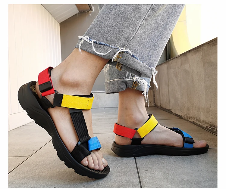 Neue Herren-Wandersandalen, rutschfeste, bequeme Sommer-Strandschuhe, leichte, atmungsaktive Outdoor-Reise- und Trekking-Sandalen – Detail 2