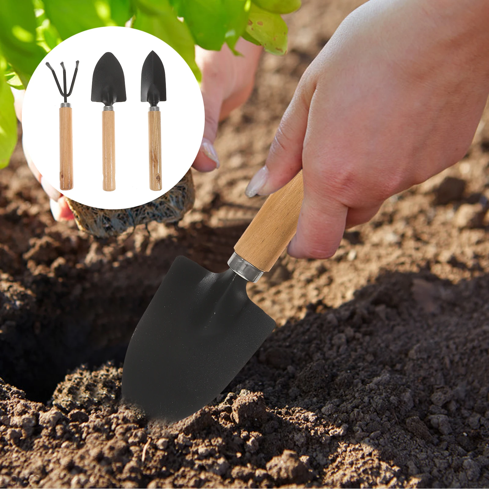 

3 Pcs Indoor Plant Tools Three-piece Set of Gardening Mini Trowel Small Shovels for