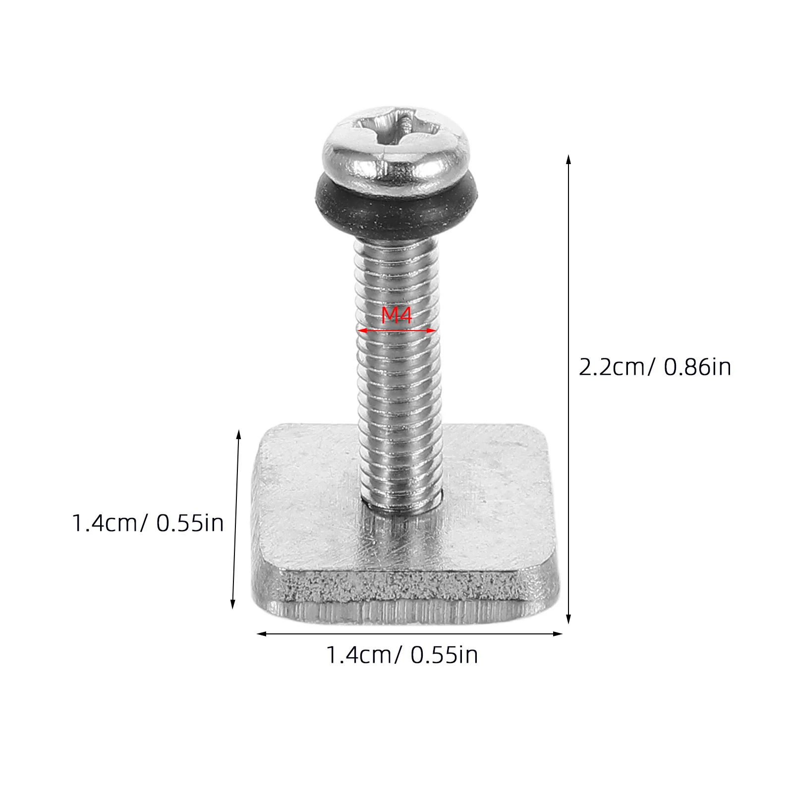 6 個 M4 ステンレス鋼サーフボードフィンネジクロスヘッド耐久性のある耐食性サーフィンアクセサリーパドルボードフィン