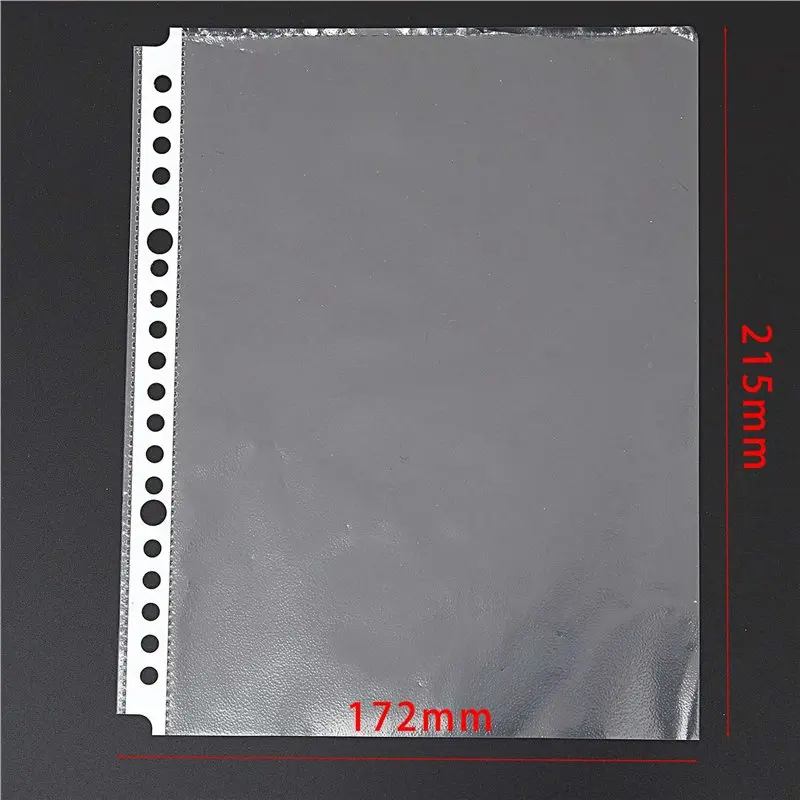 Delicate Texture-Pack Of 200 A5 Clear Punched Pockets - Plastic Poly Folders