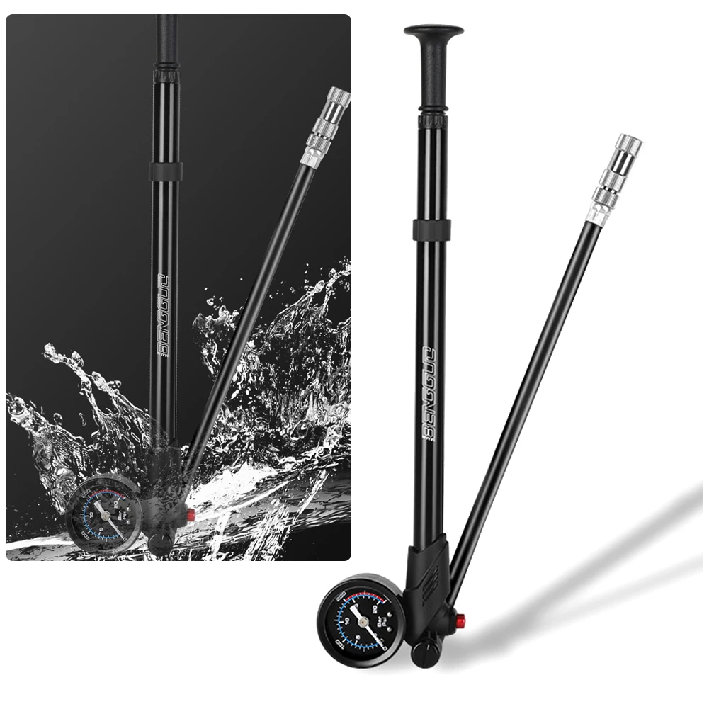 

Насос для велосипедных шин 300PSI с манометром, высоконапорный, для Presta и Schrader, для передней/задней подвески горного велосипеда