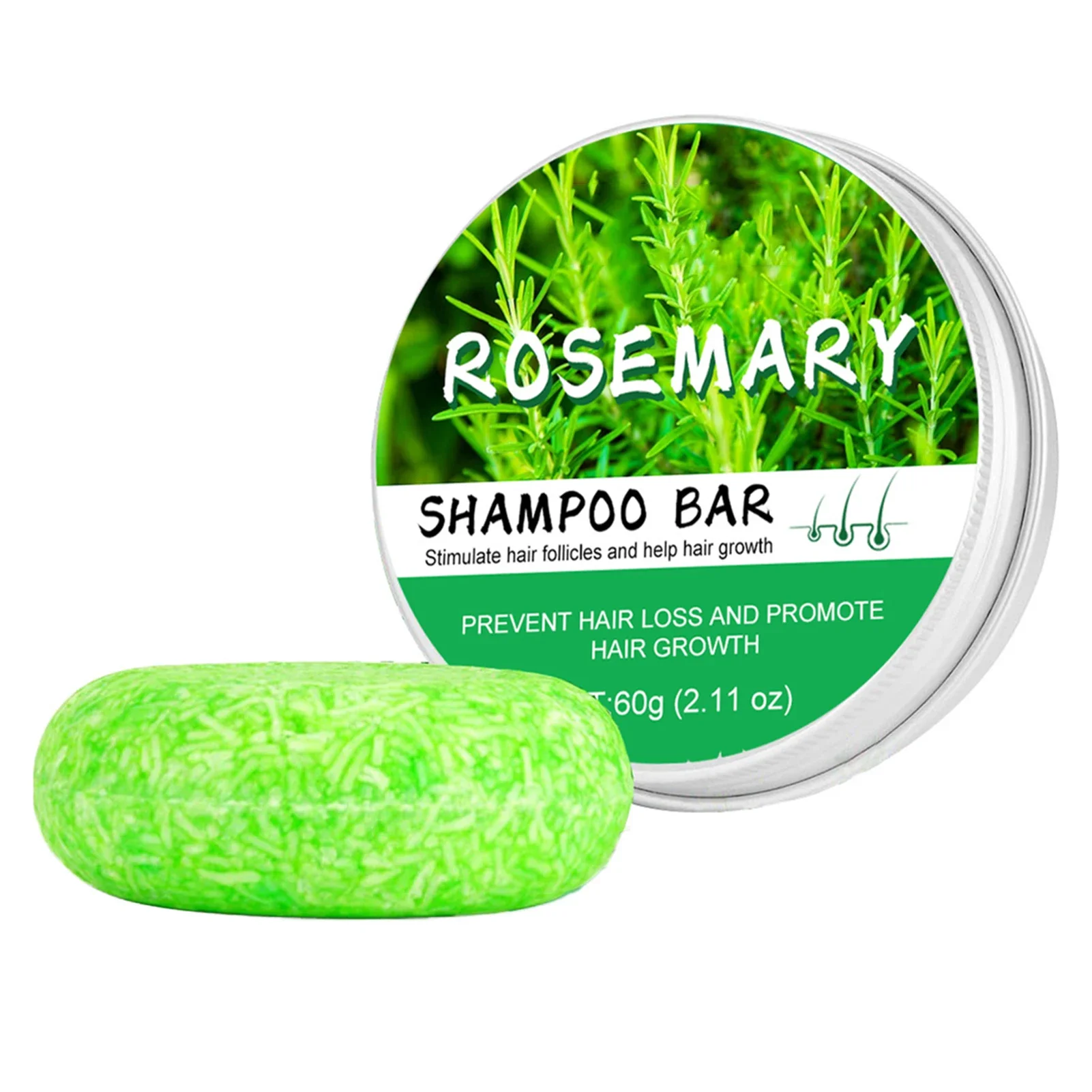 

Rosemary Hair Scalp Anti Hair Loss Shampoo Soap for Treated Dry Damaged Hair Regrowth Shampoo Bar Deep Cleansing