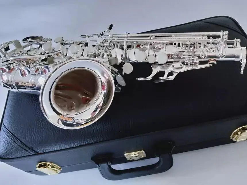 Silver original 901 one to one structure B-key professional curved soprano saxophone all-silver jazz instrument saxo soprano