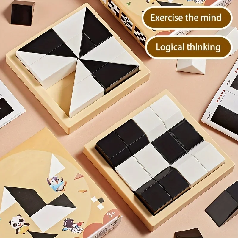 Puzzle à blocs cachés pour enfants de 6 ans, matériau ABS intéressant, améliore le raisonnement logique et spatial, adapté aux enfants, jouet cadeau