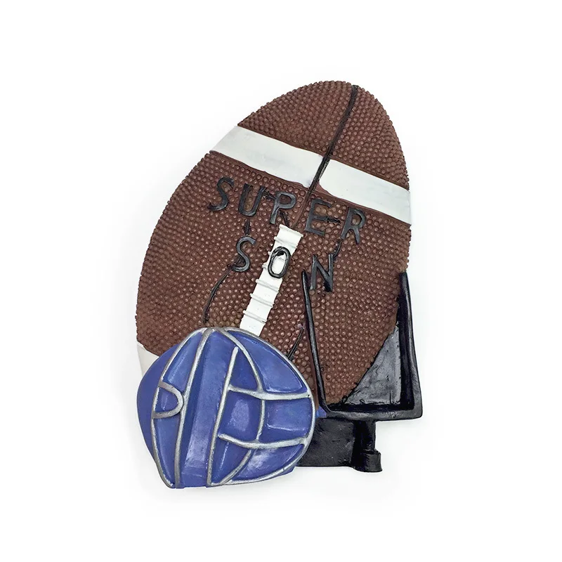 

Cute 3D Resin USA Super Son Football Refrigerator Magnets Aimants Frigo Home Decor Sports Theme Souvenir