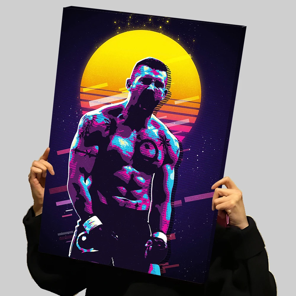 يوري بويكا الملاكم يطبع المشارك ديكورات المنزل مخصص الملاكمة حائط لوح رسم الفن صور لغرفة المعيشة ديكور عصا ديكو #1