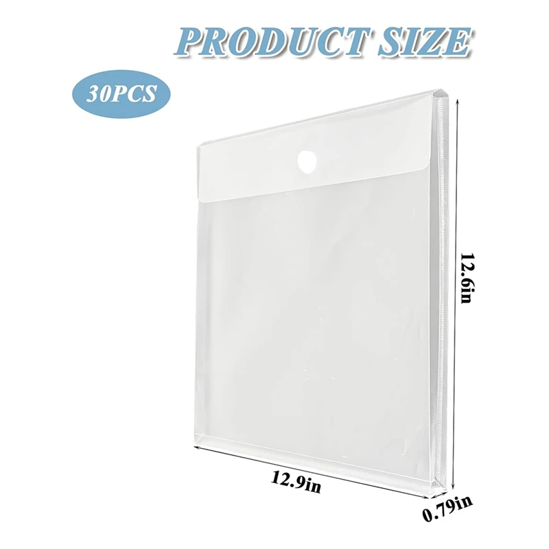 A35Q-30 Pieces 12X12 Inch Scrapbook Paper Storage Organizer Holder Craft Paper Storage For Holding Scrapbook Paper, Vinyl