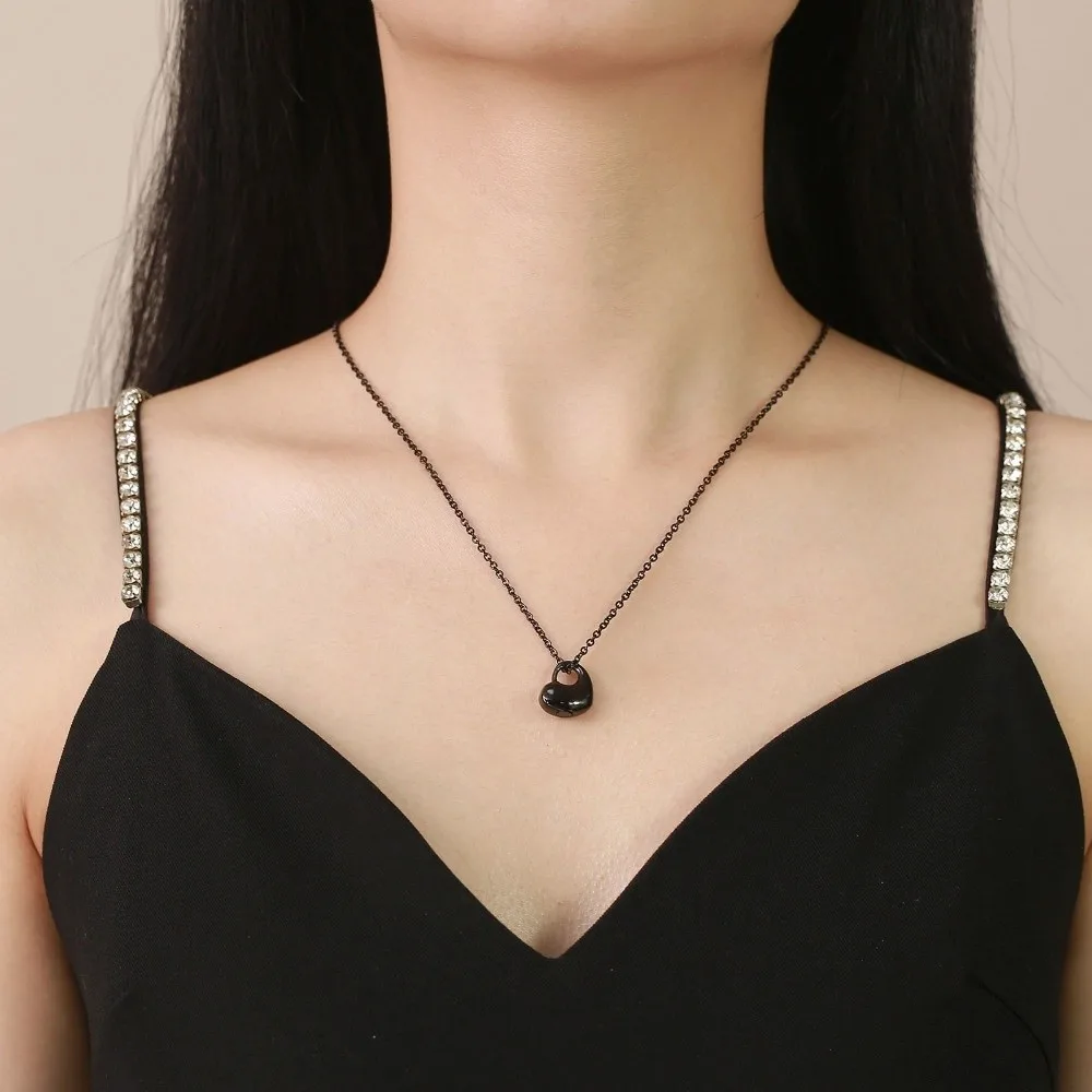 Openable Ashes Urn Pendant Heart-shaped Glossy Memorial Urn Stainless Steel Cremation Jewelry Funeral Cremation Accessories
