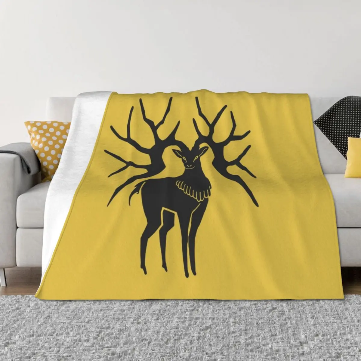 

Fire Emblem: Three Houses - Golden Deer Emblem [Colored] Throw Blanket Shaggy Blankets For Sofas valentine gift ideas Blankets