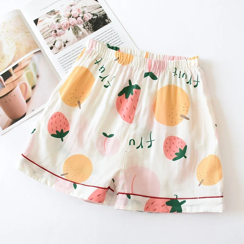 

Sleep Bottoms Women Leisure Summer Printed Thin Chic Womens Sweet Kawaii Sleepwear Breathable Pajama Shorts Cotton Comfortable