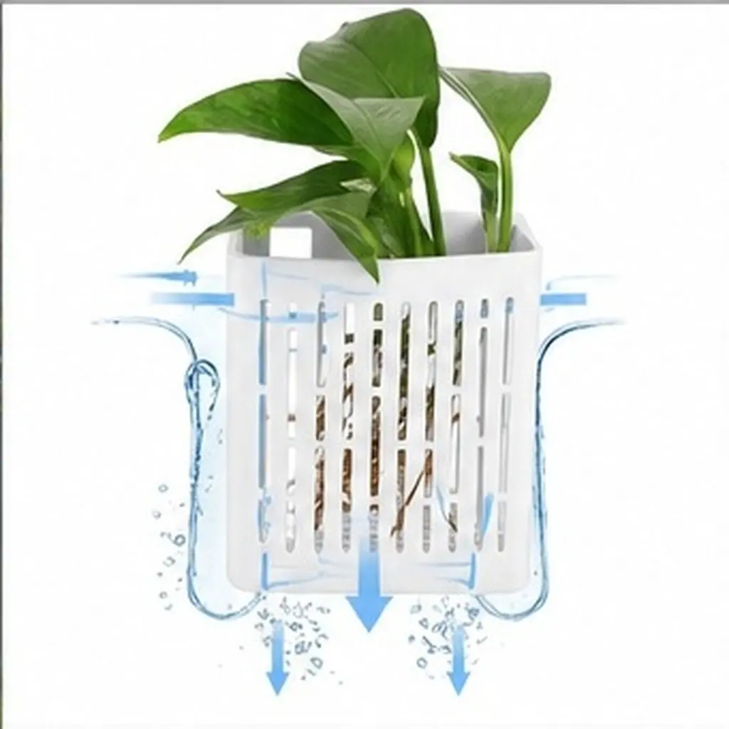 2Pcs Aquarium Plant Basket Hanging Aquatic Planter Cup Fish Tank Live Plant Holder Efficient Drainage Aquatic Planting Baskets
