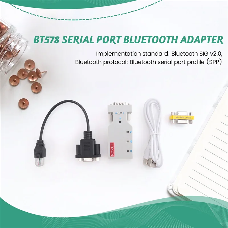 Porta seriale B24B Modulo Bluetooth wireless Linea RJ45 a RS232 Porta seriale Linea console Bluetooth