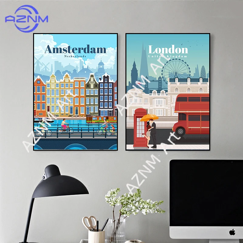 Современный постер с видами на – обзор и цена Home Decor Melbourne