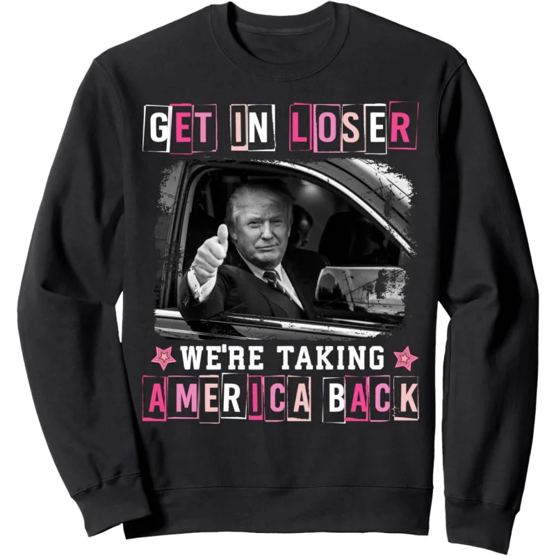 

Supporting Trump's 2024 election long sleeved shirt, we want to bring America back to men's and women's pullovers