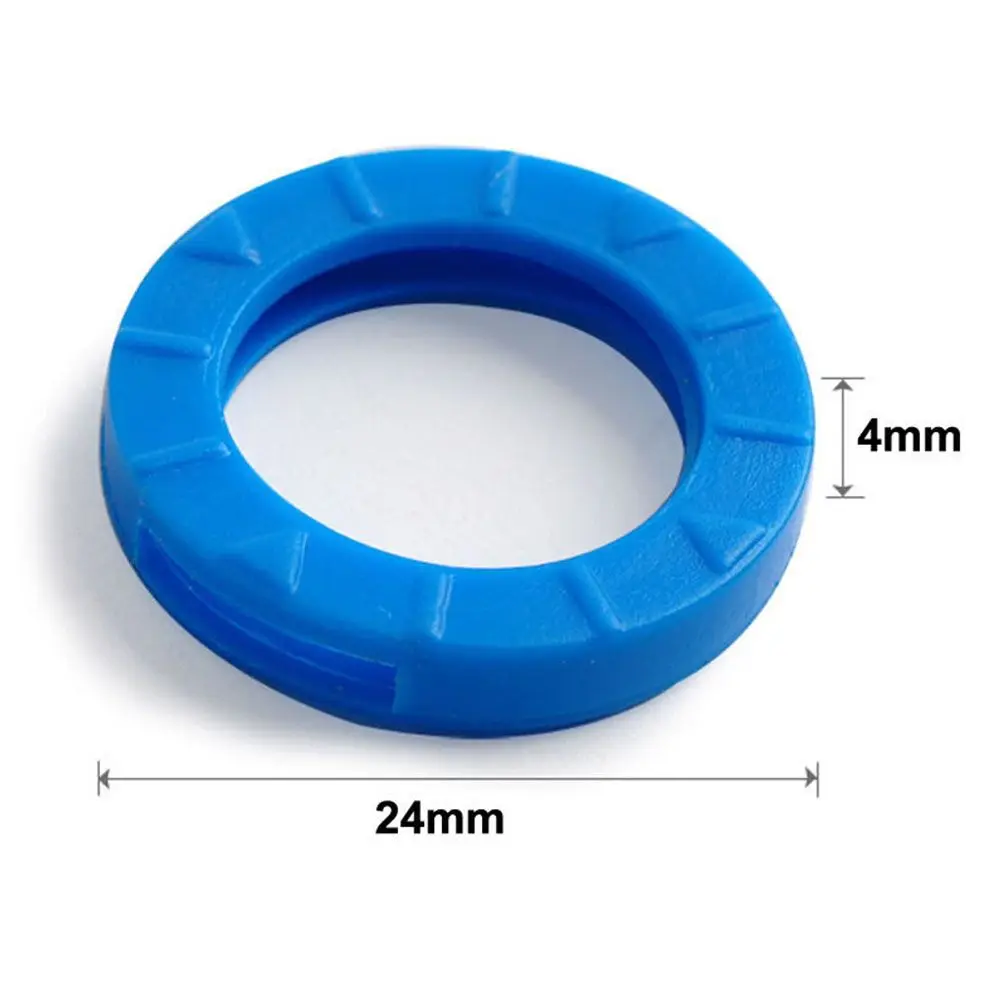 8pcs Trendy 8pcs 24mm*4mm Round Home Keys Cap Silicone Keyring Key Covers