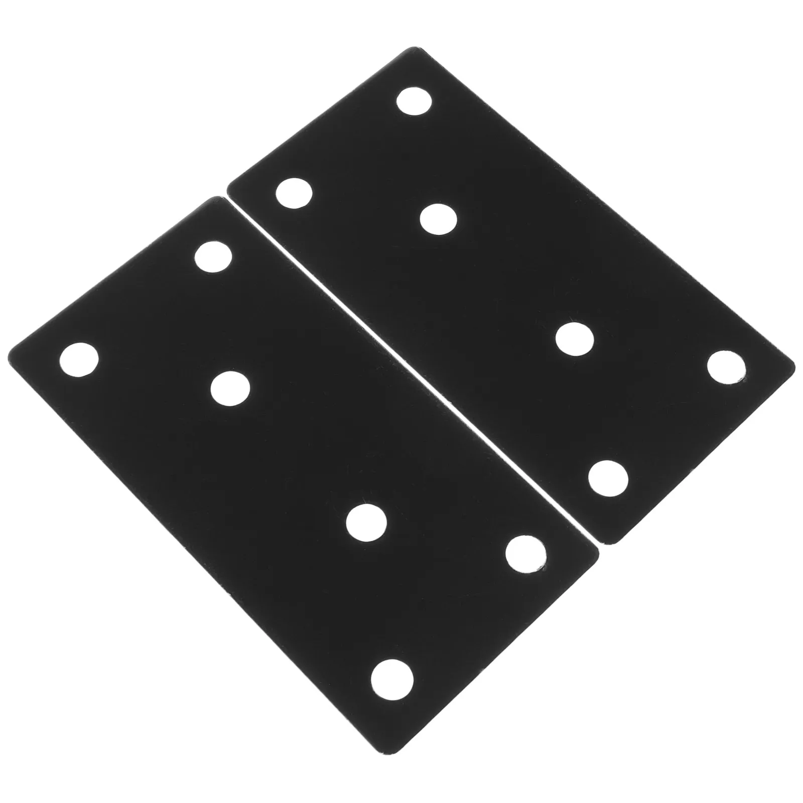 Soportes planos de acero inoxidable para muebles, placa de refuerzo de ángulo recto, 2 uds.