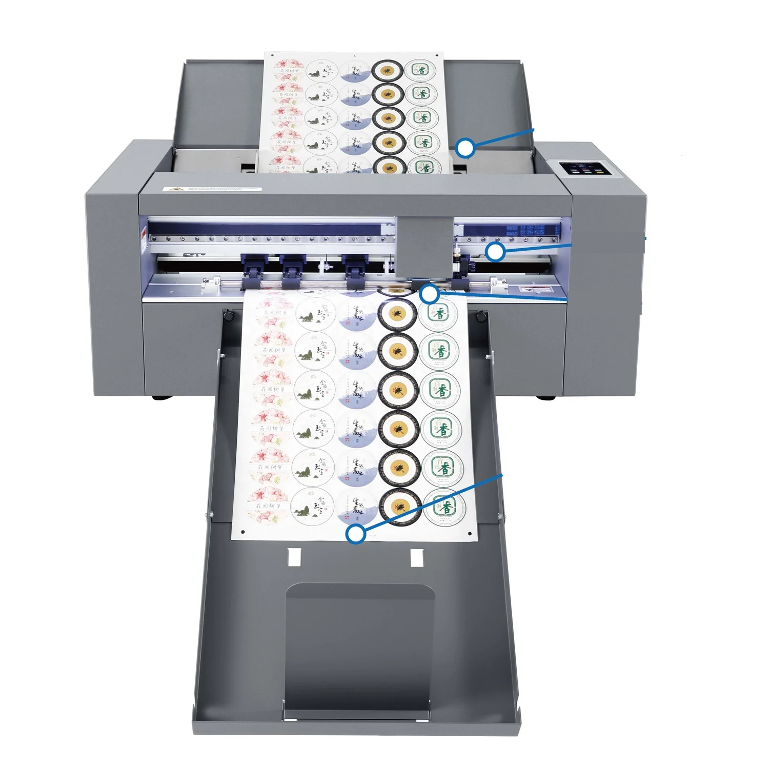 SF-350PRO A3 A3+ Sticker Sheet Label Color Box Creasing Die Cutter Desktop Sheet Label Sticker Half Cutting Machine