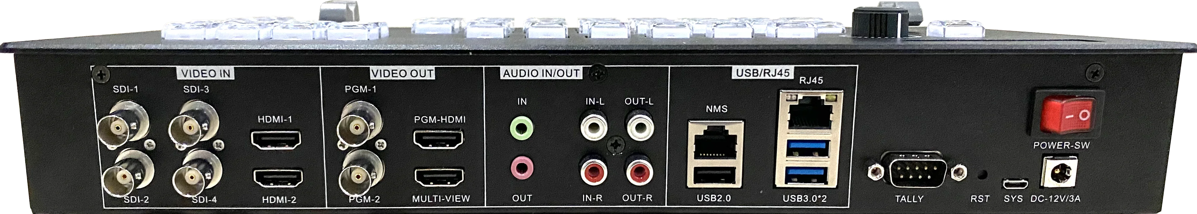 8 Channel Multi-Kamera SDI-H DMI Mixer Switcher dengan USB Video Capture Live Stream Ke OBS Zoom Bersaing Roland Video Switcher