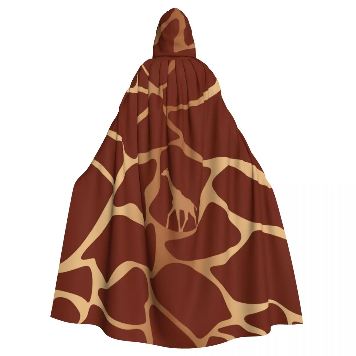 Long Cape Cloak Gold Giraffe Hooded Cloak Coat Autumn Hoodies