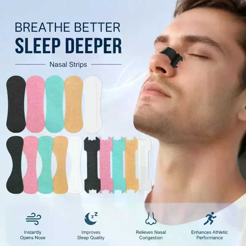 30Pcs Better Sleep Anti-Snoring Nasal Strip For Breathing Correction Physical Expansion Nasal Patch Anti Snoring Nose Strips