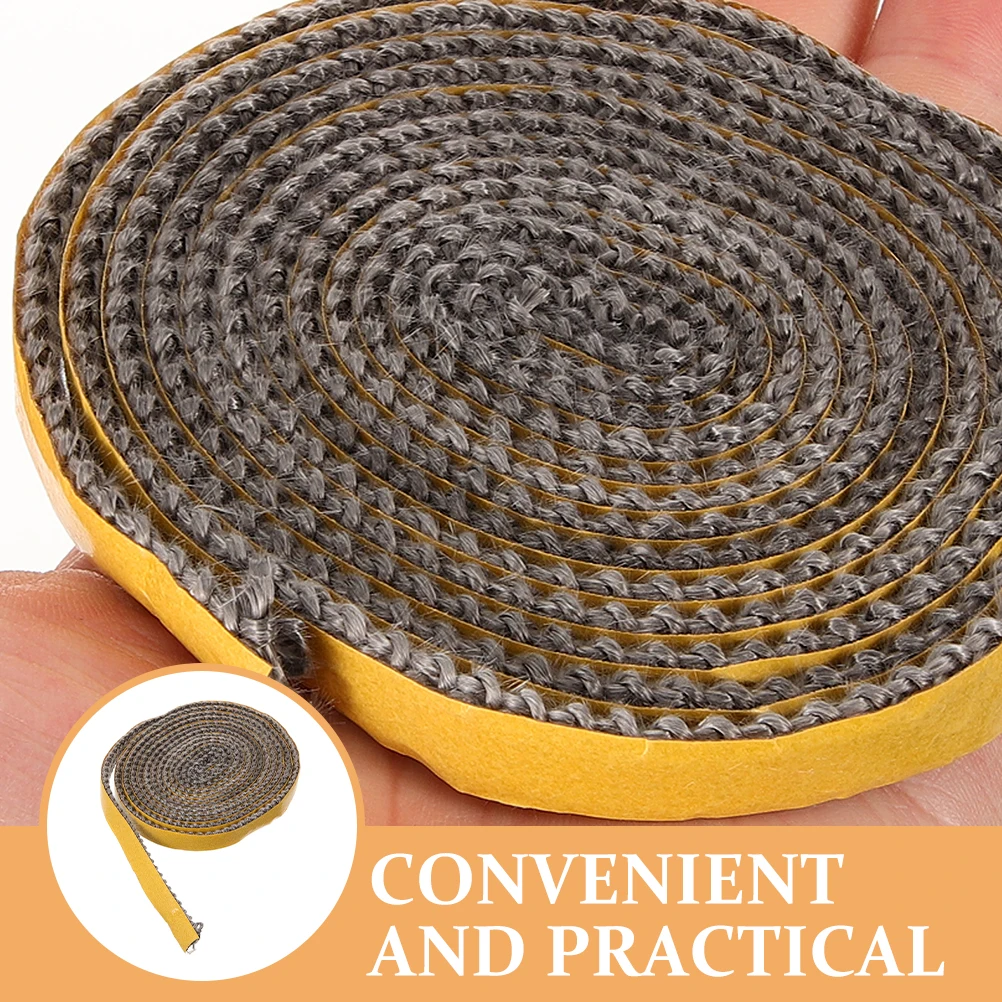 

Stove Gasket Tape Heat Resistant Glass Fiber Door Seal Fireplace Wood Rope High Temp Proof Smoke Dust Protection Efficient Seal