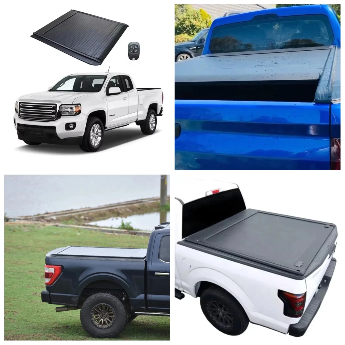 Electric Retractable Tonneau Cover For Canyon | Aluminum Roll-Up Truck Bed Cover