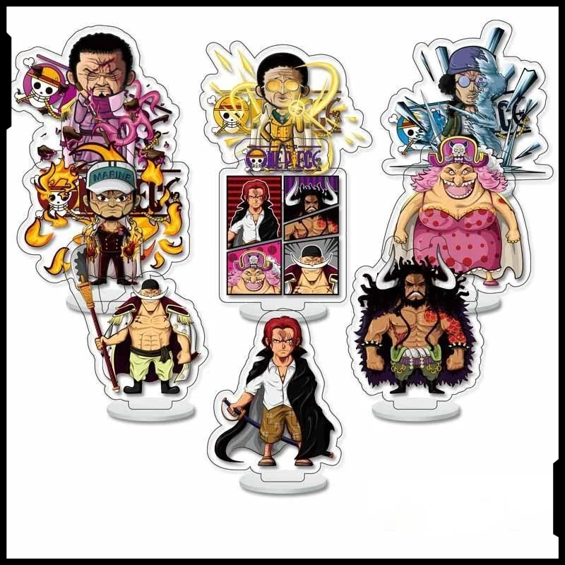 

One Piece anime, all straw hats, Zoro peripheral stand-up toys, two-dimensional acrylic 6cm small stand-up ornaments model