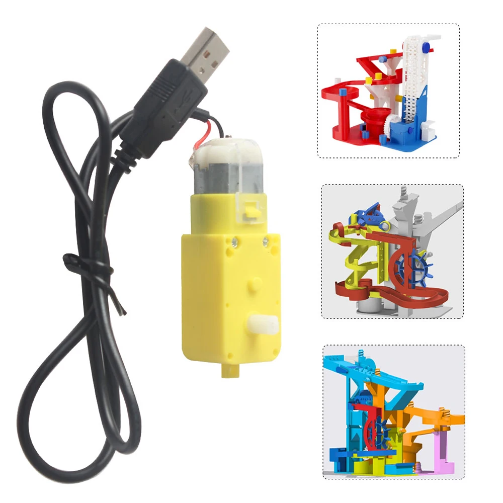 

Marble Track Model 3D Print Parts Model Kit Comes with Marbles and Motor with USB Cable 3D Printer Accessory