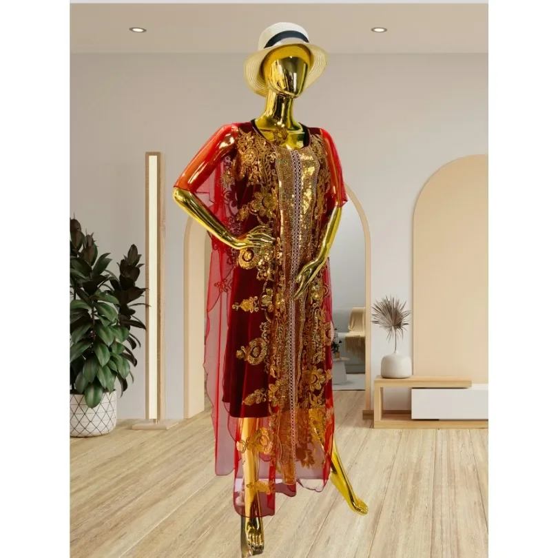 

Африканское женское платье по индивидуальному заказу, африканское платье с блестками, высокое качество, модное африканское женское платье, пальто