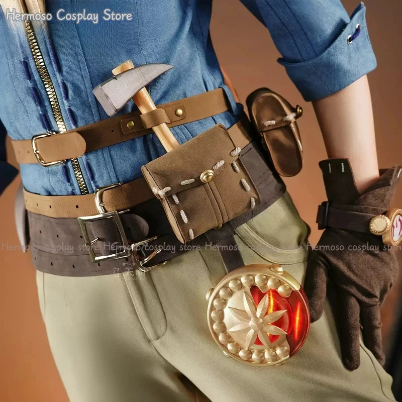 A;3\v,7'd/Identity Ⅴ Norton Campbell Prospector Cosplay Costume Hat Tail Scarf Gloves Props Glasses Halloween New Fash6'b\7.n;8/ - view 5