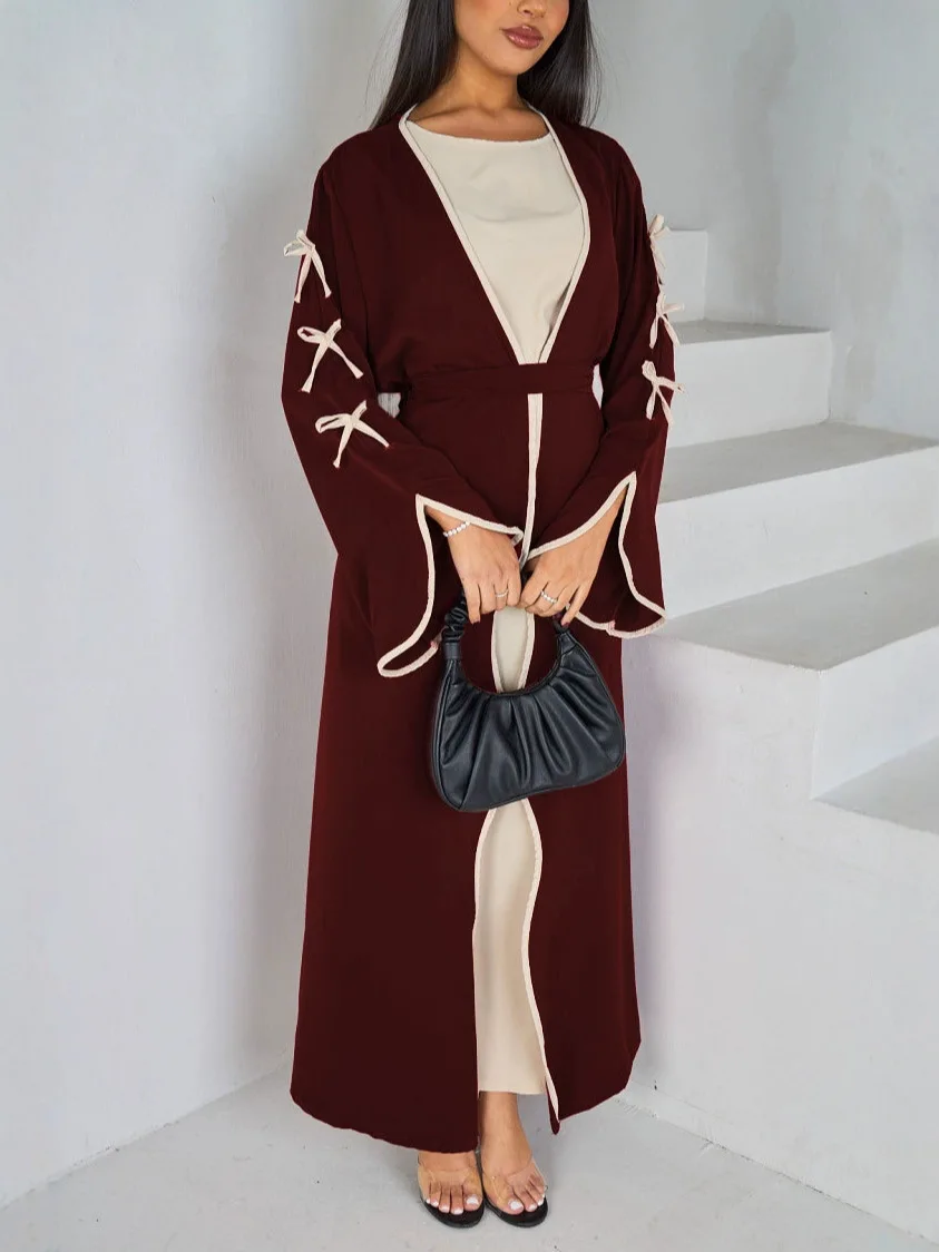 

Contemporary Dress Embroidered Satin DesignerRobe Dress Conservative Long Sleeve Dress Floorlength Luxurious Evening Dresses