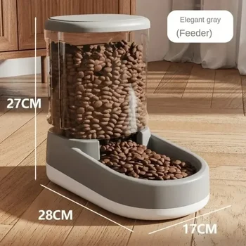 Pet Automatic Feeder Cat Food Bowl Things for Cats Puppy Bowl Feeding Watering Supplies Drinker Dog Food Storage Dispenser 5