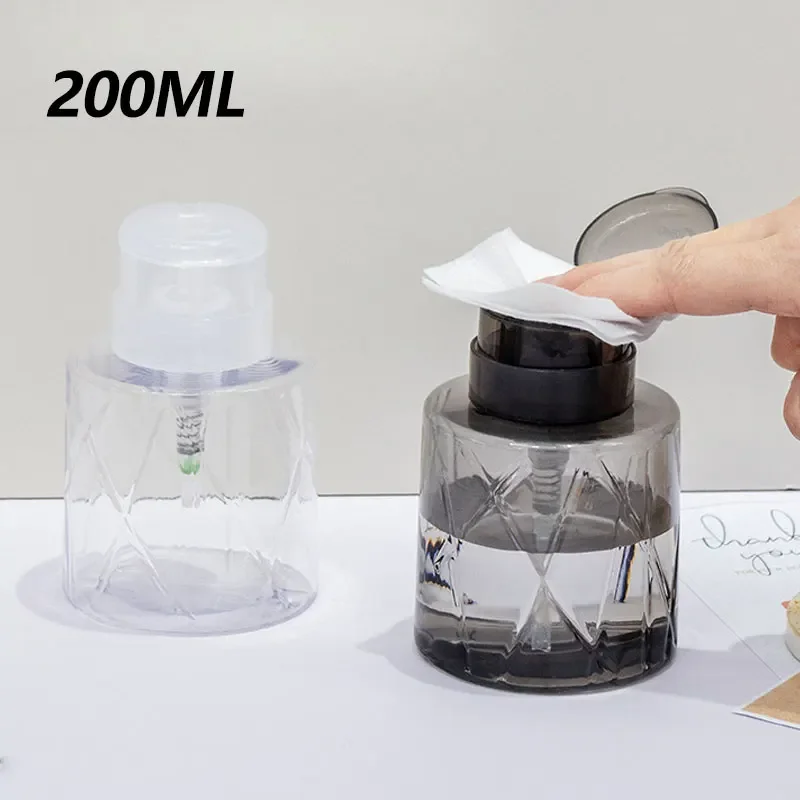 Afsluitbare lege hervulbare persfles manicure nagelreiniger make-up verwijderaar container fles pompdispenser hervulbare flessen