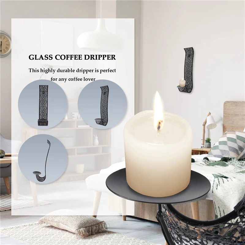 

-A14E Shelving Solution Wall Sconce Candle Holder Wall-Mount Pillar Candles Holders For Room Decoration Candle Stand