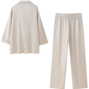 Phụ nữ đôi Tresado Willshela-Blazer và Quần eo đàn hồi, Lady Chic, bộ đơn sắc, thời trang cổ điển, 2 mảnh 8 Bán hàng chính Blazer Elastano - №2