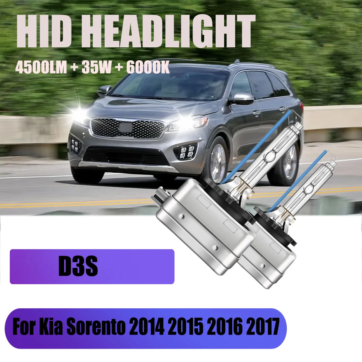 

CBI HID Xenon Lamps Headlight 1:1 Mini Size Design No Need to Worry About installation.For Kia Sorento 2014 2015 2016 2017